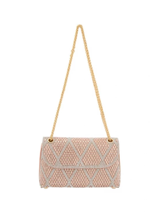 Foto van product NAEMI Schoudertas champagne / zilver