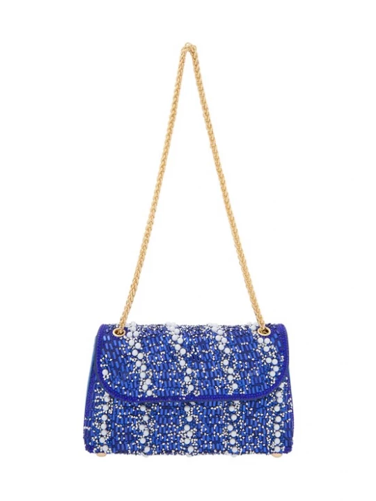 Foto van product NAEMI Schoudertas donkerblauw / wit