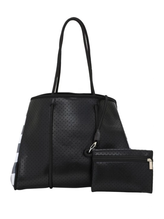 Foto van product faina Shopper donkerblauw / zwart / offwhite