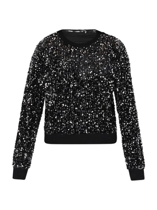 Foto van product NAEMI Sweatshirt zwart / zilver