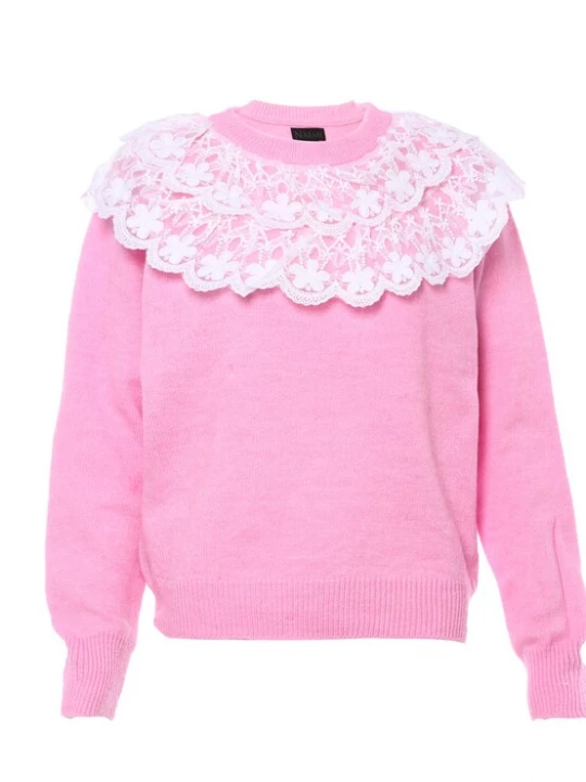 Foto van product NAEMI Trui fuchsia / wit
