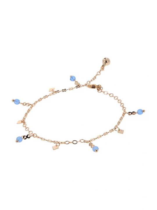 Foto van product NAEMI Voetsieraden pastelblauw / rose-goud