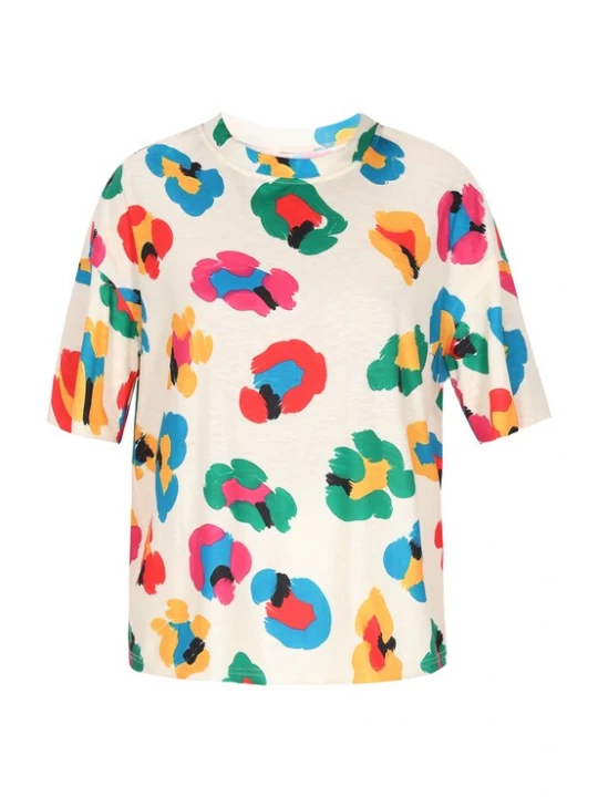 Foto van product faina Shirt blauw / geel / groen / fuchsia / offwhite