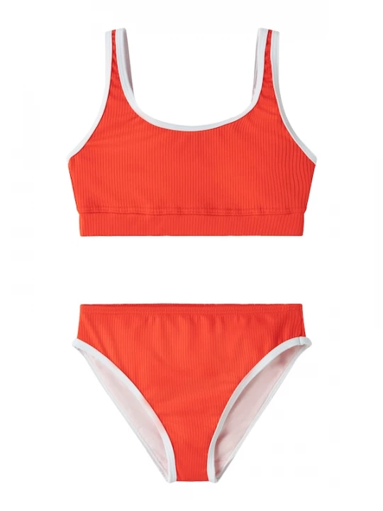 Foto van product NAME IT Bikini 'NKFZONTRA' oranje / wit