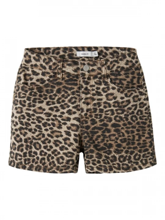 Foto van product NAME IT Broek 'NKFRose' bruin / cappuccino / zwart