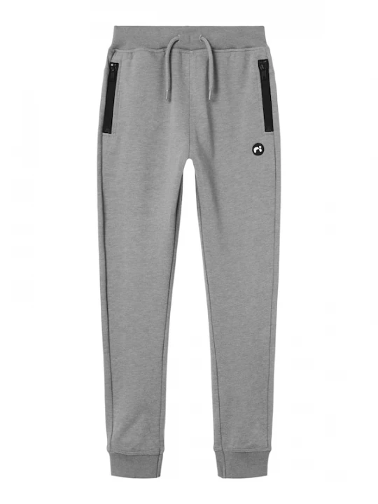 Foto van product NAME IT Broek 'NKMVimo' grijs gemêleerd / zwart / wit