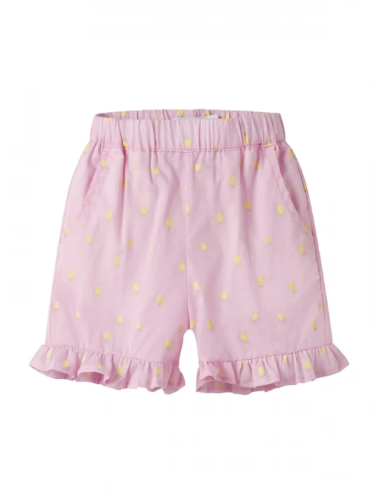Foto van product NAME IT Broek 'NMFelia' geel / groen / rosa