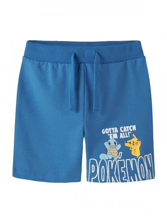 Foto van product NAME IT Broek 'NMMMo Pokemon' blauw / hemelsblauw / geel / wit