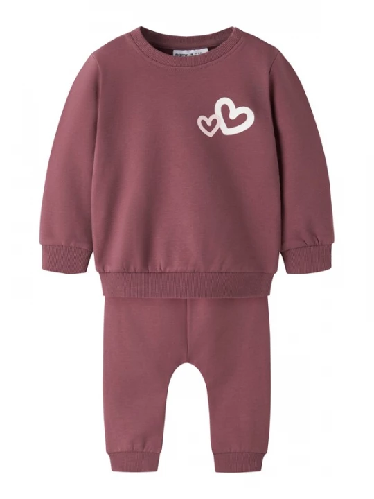 Foto van product NAME IT Joggingpak 'NBFVRILLIE' crème / bessen / wit