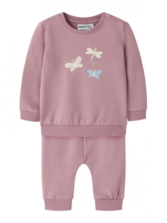 Foto van product NAME IT Joggingpak 'NBFVRillie' lichtblauw / lavendel / pastelroze