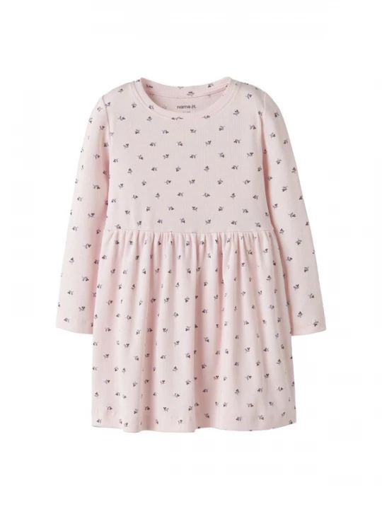 Foto van product NAME IT Jurk donkerbruin / lavendel / rosé
