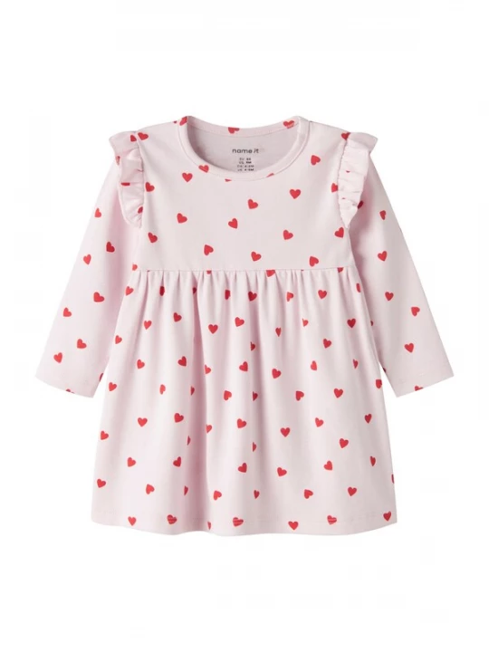 Foto van product NAME IT Jurk 'NBFBHEART' rosa / rood