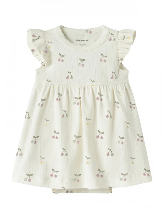Foto van product NAME IT Jurk 'NBFFICHERRY' geel / groen / rosa / wit