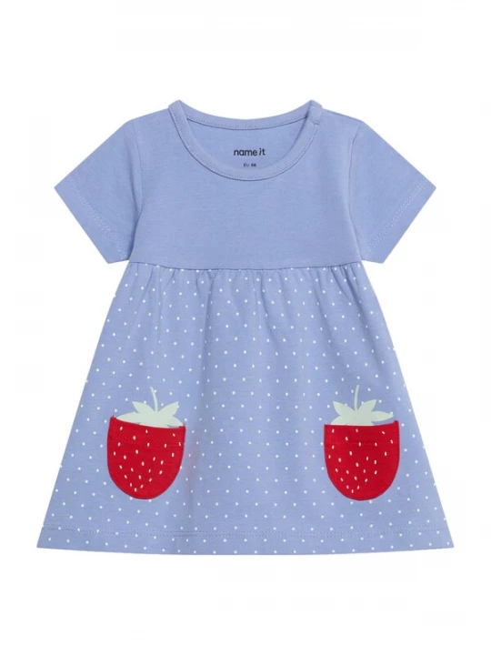 Foto van product NAME IT Jurk 'NBFJABELLE' pruim / donkerrood / wit