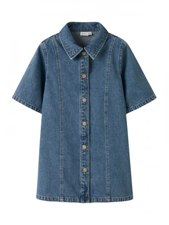 Foto van product NAME IT Jurk 'NKFGianna' blauw denim