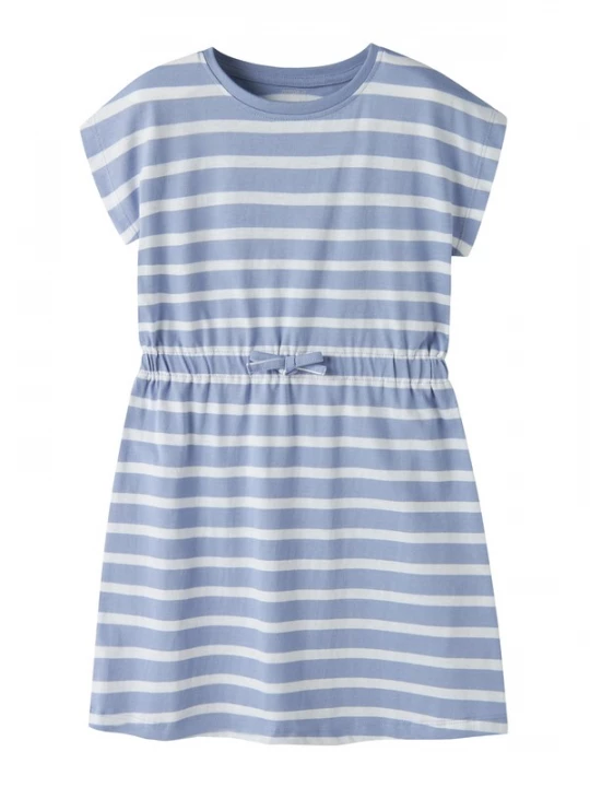 Foto van product NAME IT Jurk 'NKFMIE' duifblauw / wit