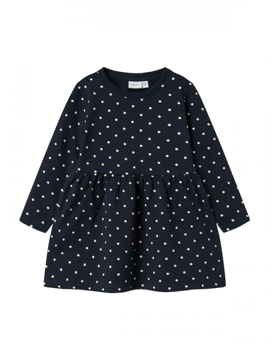 Foto van product NAME IT Jurk 'NMFDavina' navy / wit