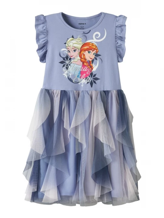 Foto van product NAME IT Jurk 'NMFMom Frozen' duifblauw / lichtblauw