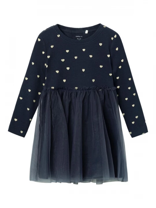 Foto van product NAME IT Jurk 'NMFNadja' saffier / goud