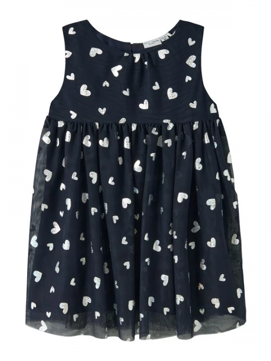 Foto van product NAME IT Jurk 'NMFVABOS' navy / zilver