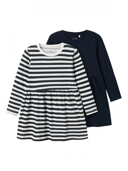 Foto van product NAME IT Jurk 'NMFVivia' marine / wit