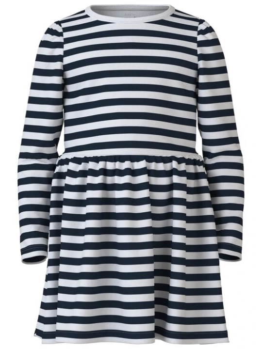 Foto van product NAME IT Jurk 'NMFVivia' navy / wit