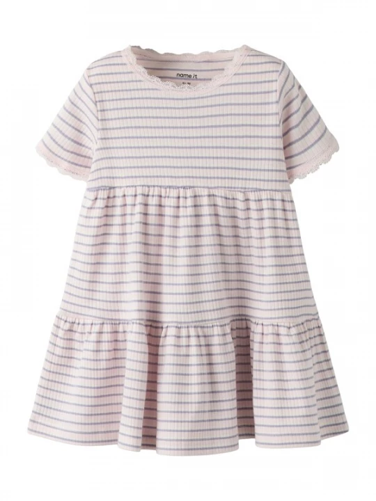 Foto van product NAME IT Jurk sering / rosa / wit