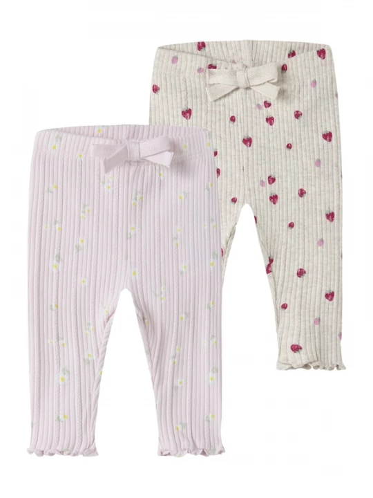 Foto van product NAME IT Leggings 'NBFJELLY' geel / orchidee / bessen / wit / wit gemêleerd