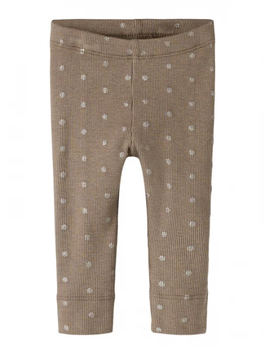 Foto van product NAME IT Leggings 'NBFLONA' taupe / zilvergrijs