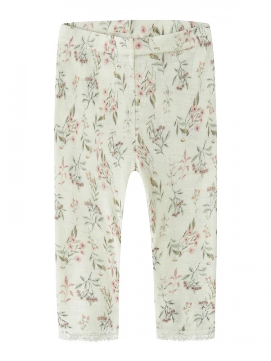 Foto van product NAME IT Leggings 'NBFWang' olijfgroen / pastelgroen / rosa / natuurwit