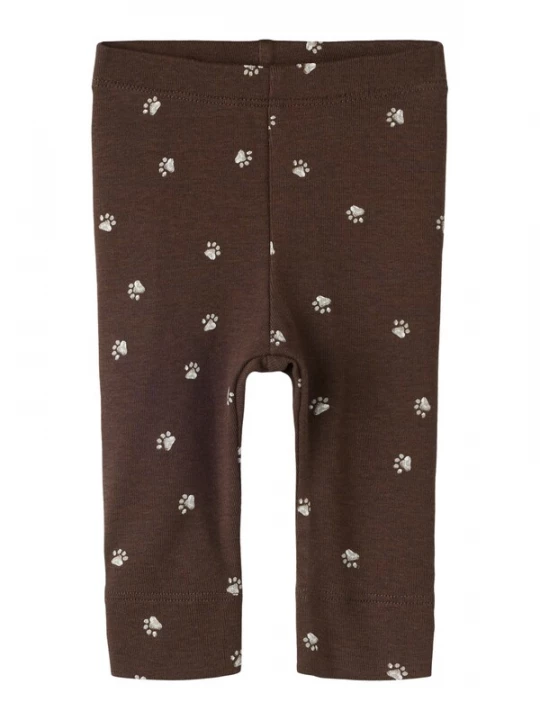 Foto van product NAME IT Leggings 'NBMLARIS' donkerbruin / wit