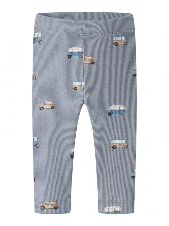 Foto van product NAME IT Leggings 'NBMOTTOMAN JOHN' donkerbeige / duifblauw / wit