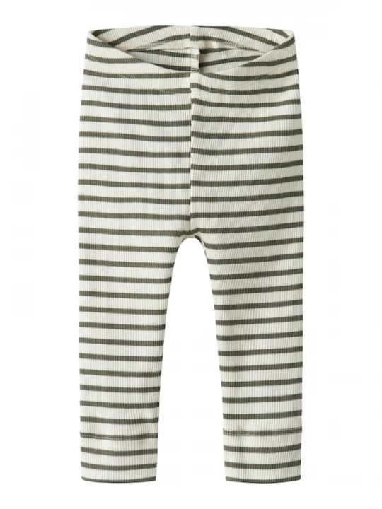 Foto van product NAME IT Leggings 'NBNBANI' olijfgroen / wit