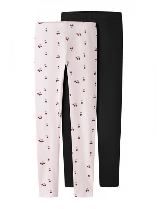 Foto van product NAME IT Leggings 'NKFVivian' rosa / bourgogne / zwart