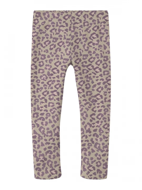 Foto van product NAME IT Leggings 'NMFDavina' sand / donkerlila / rosa