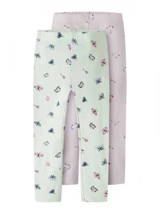 Foto van product NAME IT Leggings 'NMFVivian' saffier / mintgroen / mauve / zwart