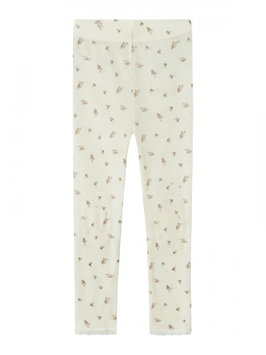Foto van product NAME IT Leggings 'NMFWang' beige / olijfgroen / wit