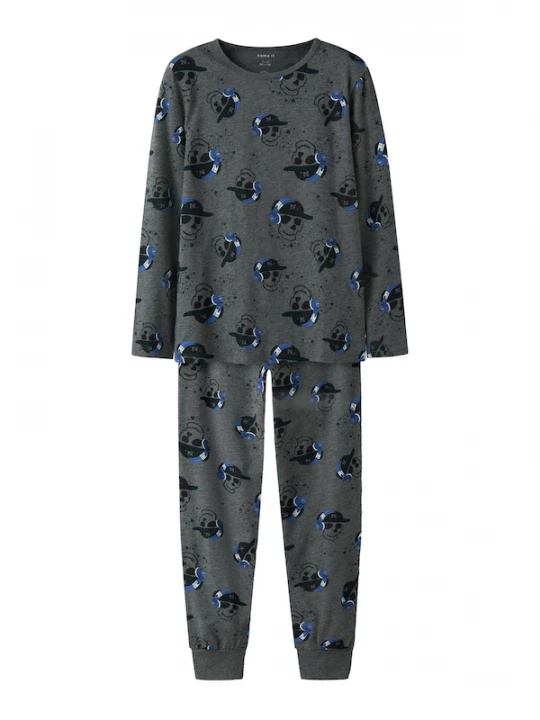 Foto van product NAME IT Nachtkledij blauw / donkergrijs / zwart / wit