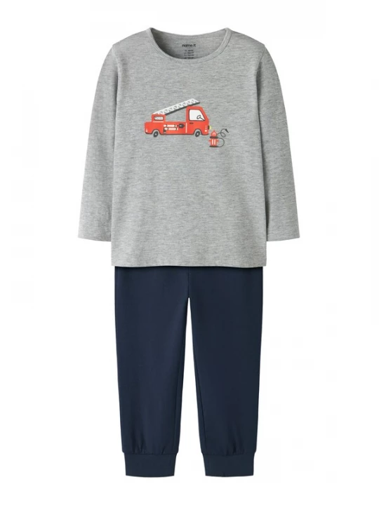 Foto van product NAME IT Nachtkledij donkerblauw / grijs gemêleerd / vuurrood