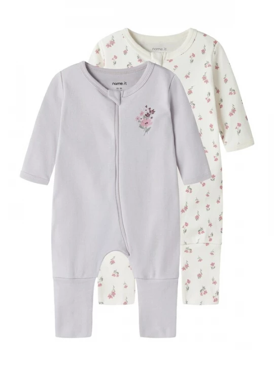 Foto van product NAME IT Nachtkledij kaki / pastellila / rosa / offwhite