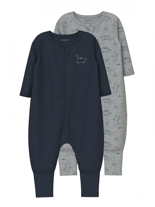 Foto van product NAME IT Nachtkledij navy / grijs gemêleerd