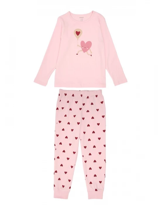 Foto van product NAME IT Nachtkledij 'NMFCUTIE HEART' rosa / pastelroze / bourgogne