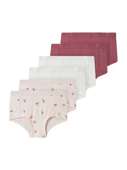 Foto van product NAME IT Onderbroek olijfgroen / magenta / pastelroze / wit