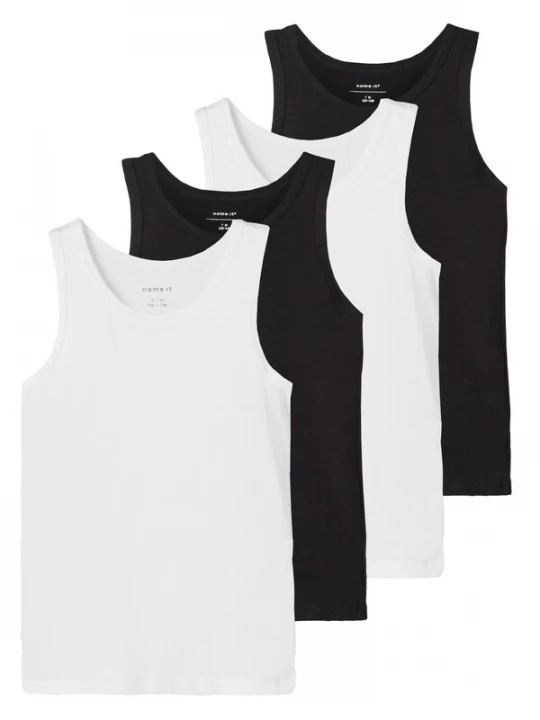 Foto van product NAME IT Onderhemd zwart / wit