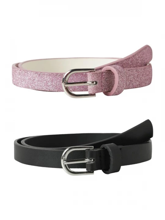 Foto van product NAME IT Riem 'NKFRafi' eosine / zwart / zilver