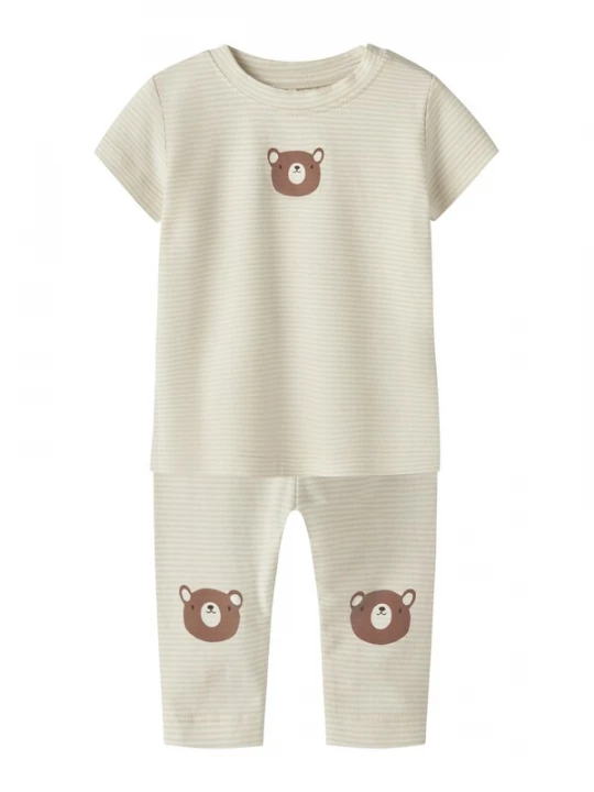 Foto van product NAME IT Set 'NBNJOPLE' bruin / wit / offwhite