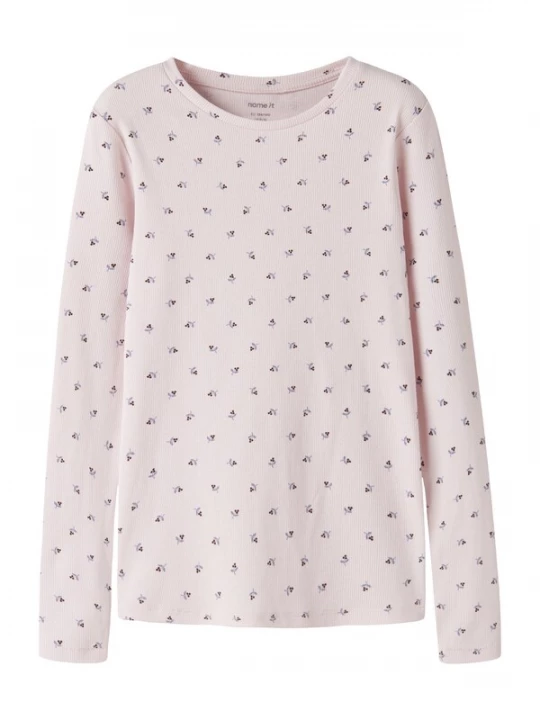 Foto van product NAME IT Shirt chocoladebruin / lavendel / rosa