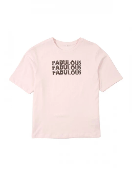 Foto van product NAME IT Shirt donkerbruin / rosa