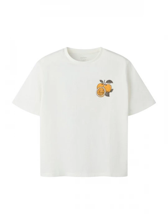 Foto van product NAME IT Shirt donkergroen / oranje / wit
