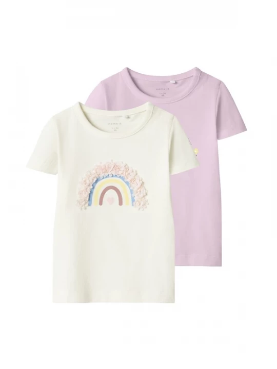 Foto van product NAME IT Shirt 'Fines' blauw / bruin / lila / wit